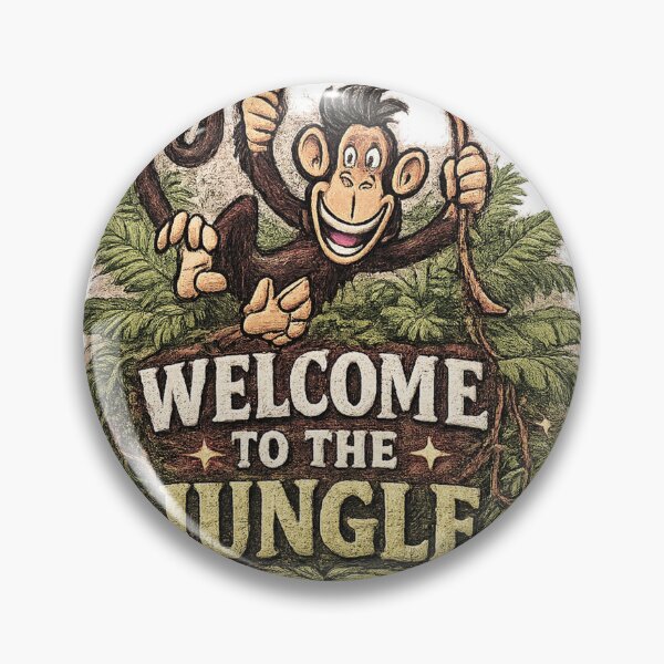 Item preview, Welcome to the Jungle Monkey Design, Cute Tropical Monkey, Funny Safari Adventure Graphic Tee designed and sold by Bigohobi.