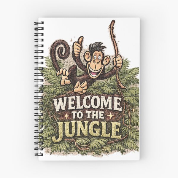 Item preview, Welcome to the Jungle Monkey Design, Cute Tropical Monkey, Funny Safari Adventure Graphic Tee designed and sold by Bigohobi.