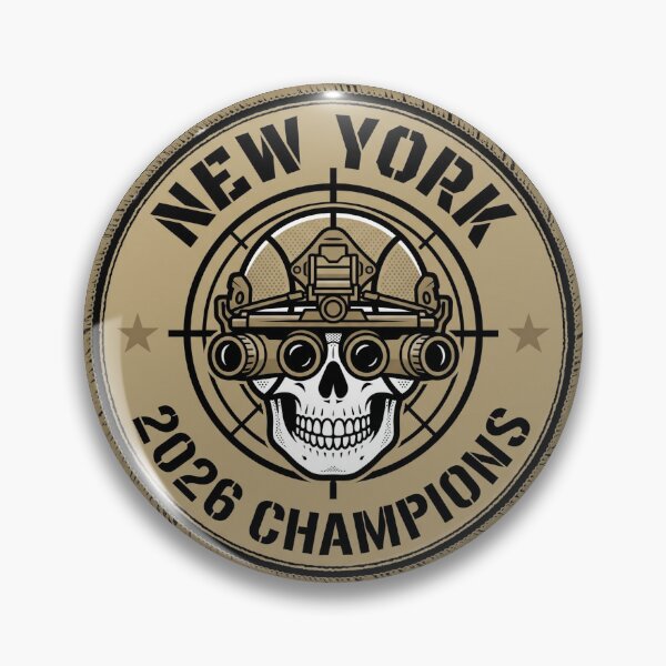 Item preview, New York 2026 Champions - Tactical Operator Skull Minimal Sticker designed and sold by theminimalzone.