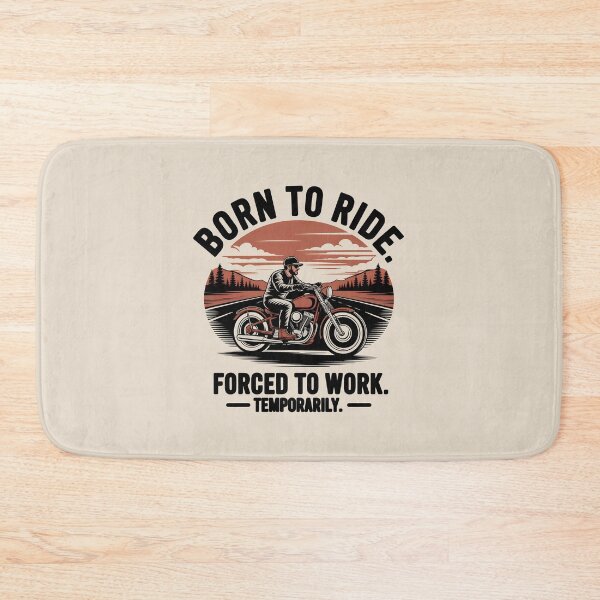 Item preview, Retro Born To Ride Biker Motorcycle Sunset Landscape Illustration designed and sold by Enea Kelo.