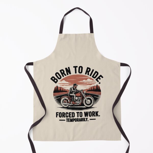 Item preview, Retro Born To Ride Biker Motorcycle Sunset Landscape Illustration designed and sold by Enea Kelo.