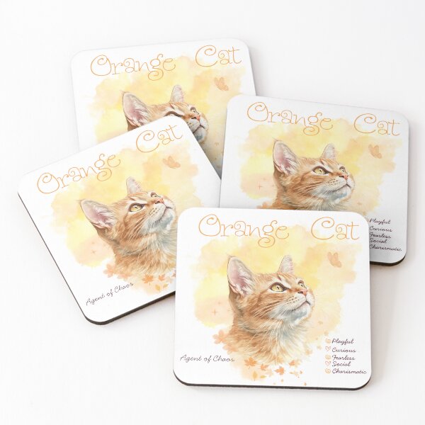 Item preview, Cute Watercolor Orange Tabby Cat Agent Of Chaos designed and sold by KaBaRen.