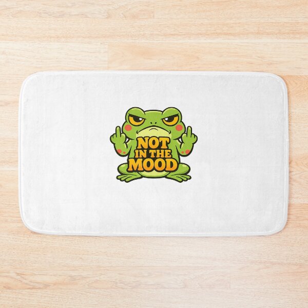 Item preview, Funny Grumpy Frog Not In The Mood Meme Sticker designed and sold by MIROUZ2000.