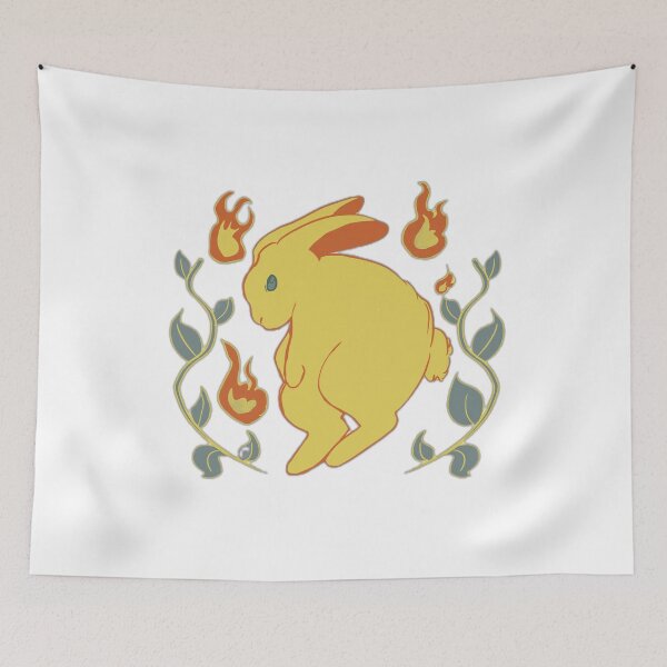Item preview, Cute Fire Bunny Illustration designed and sold by DailyDoodlesBySumbul.