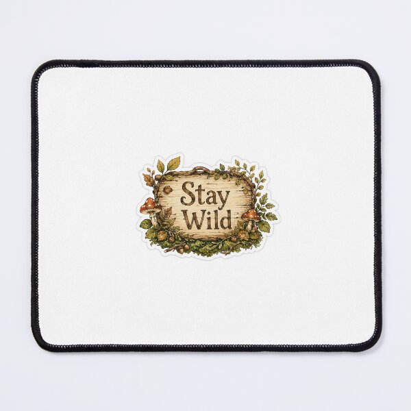 Item preview, Stay Wild Cottagecore Quote Art designed and sold by ProsperaStar.