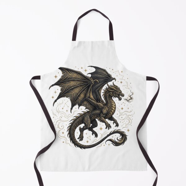 Item preview, Celestial Golden Dragon Constellation Fantasy Dark Aesthetic designed and sold by raedattia.