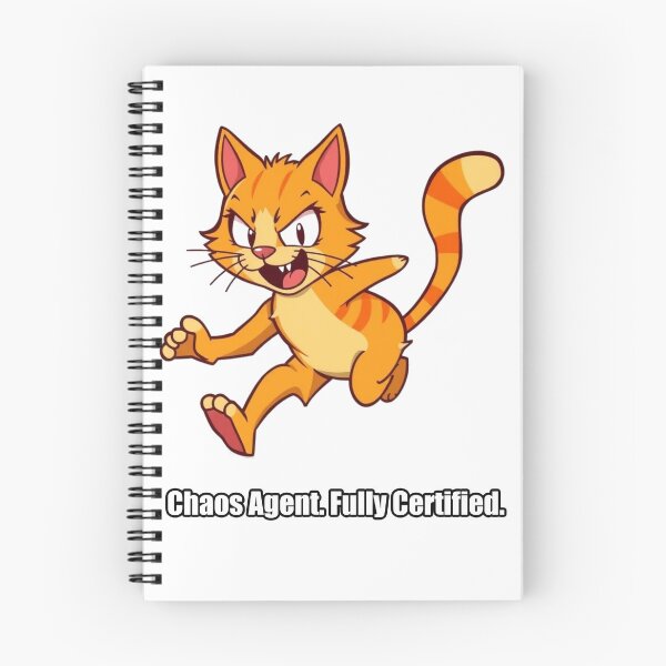 Item preview, Orange Cat Sticker - Chaos Agent Fully Certified - Funny Orange Cat Gift designed and sold by pawdrops.