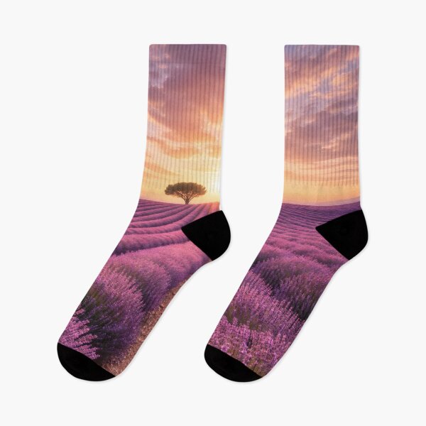 Item preview, Lavender Sunset Path – Purple Field designed and sold by Yomere.