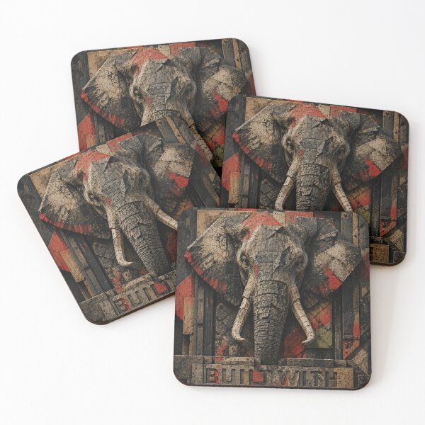 Item preview, Builder Built With Intention Elephant Geometric Canvas Print designed and sold by SavannaStrikes.