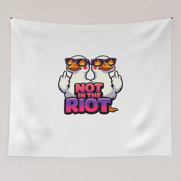 Item preview, Funny Riot Goose Meme Design designed and sold by MIROUZ2000.