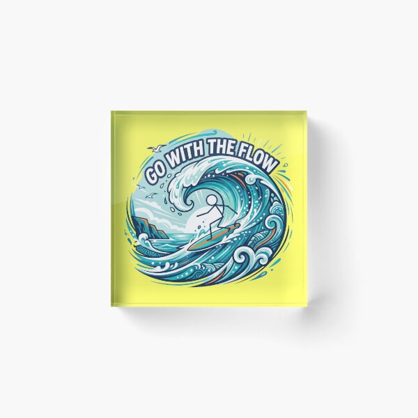 Item preview, Go With the Flow Surf Adventure Stickman designed and sold by Chroma Dreams .