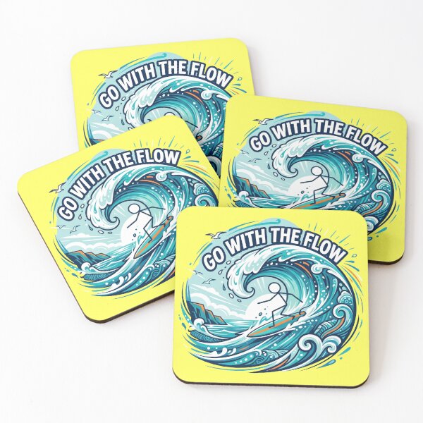Item preview, Go With the Flow Surf Adventure Stickman designed and sold by Chroma Dreams .