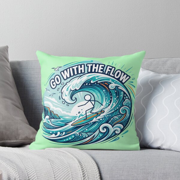 Item preview, Go With the Flow Surf Adventure Stickman designed and sold by Chroma Dreams .