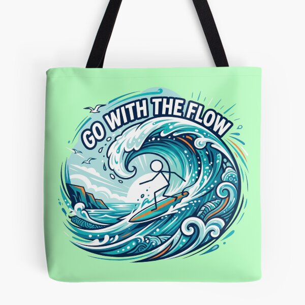 Item preview, Go With the Flow Surf Adventure Stickman designed and sold by Chroma Dreams .