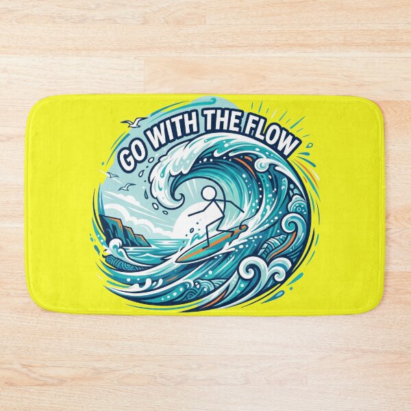 Item preview, Go With the Flow Surf Adventure Stickman designed and sold by Chroma Dreams .