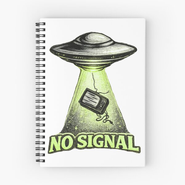 Item preview, No Signal UFO Abduction Design, Retro Alien Spaceship, Funny Sci-Fi Paranormal Graphic Tee designed and sold by Bigohobi.