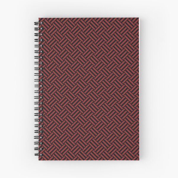 Item preview, Black and Brick Red basket weave designed and sold by pattern-archive.