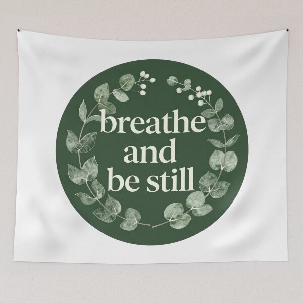 Item preview, Breathe and Be Still – Minimalist Nature Affirmation Design designed and sold by CosmicQuietLab.