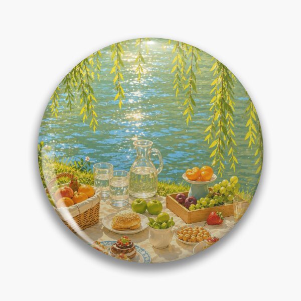 Item preview, Ghibli-Inspired Riverside Picnic designed and sold by luiarteu.
