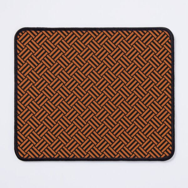 Item preview, Black and Burnt Orange basket weave designed and sold by pattern-archive.