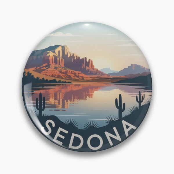 Item preview, Sedona Arizona: Retro Red Rock Landscape designed and sold by CircinusStore.