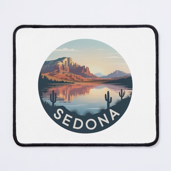 Item preview, Sedona Arizona: Retro Red Rock Landscape designed and sold by CircinusStore.