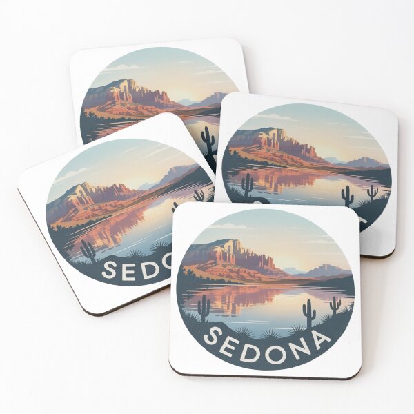 Item preview, Sedona Arizona: Retro Red Rock Landscape designed and sold by CircinusStore.