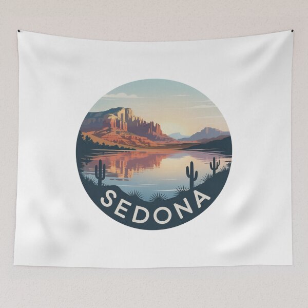 Item preview, Sedona Arizona: Retro Red Rock Landscape designed and sold by CircinusStore.