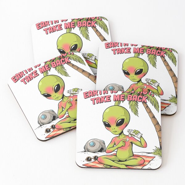 Item preview, Earth Is Too Hot Take Me Back Funny Alien designed and sold by mo-carnival.