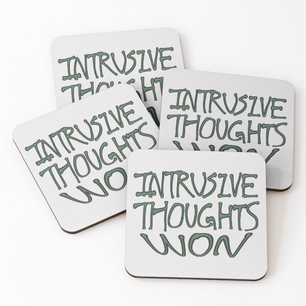 Item preview, Intrusive Thoughts Won Minimalist Quote Text designed and sold by Deep Descent.