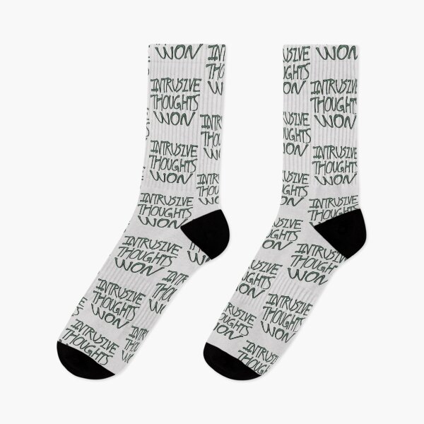 Item preview, Intrusive Thoughts Won Minimalist Quote Text designed and sold by Deep Descent.