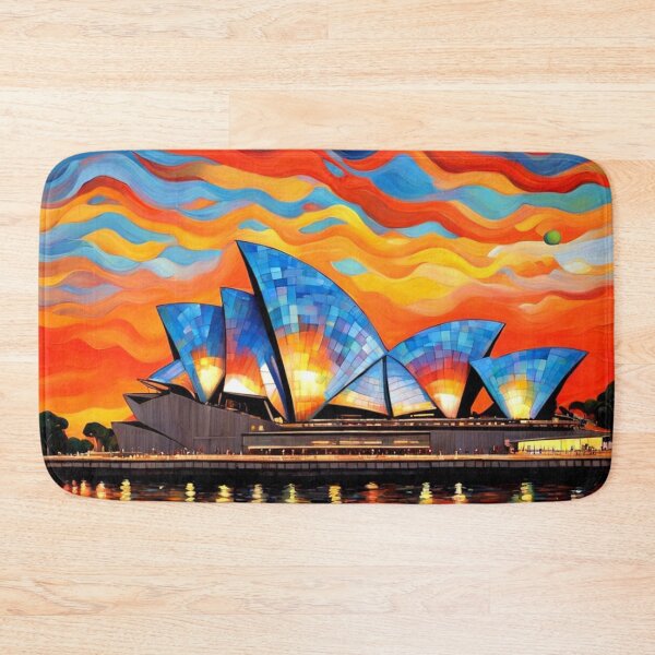 Artikelvorschau, Sydney Opera House bei Sonnenuntergang entworfen und verkauft von George Hutton Hunter.