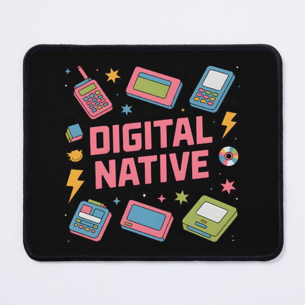 Item preview, Retro 90s Digital Native Tech Gadget Doodle Design designed and sold by Enea Kelo.