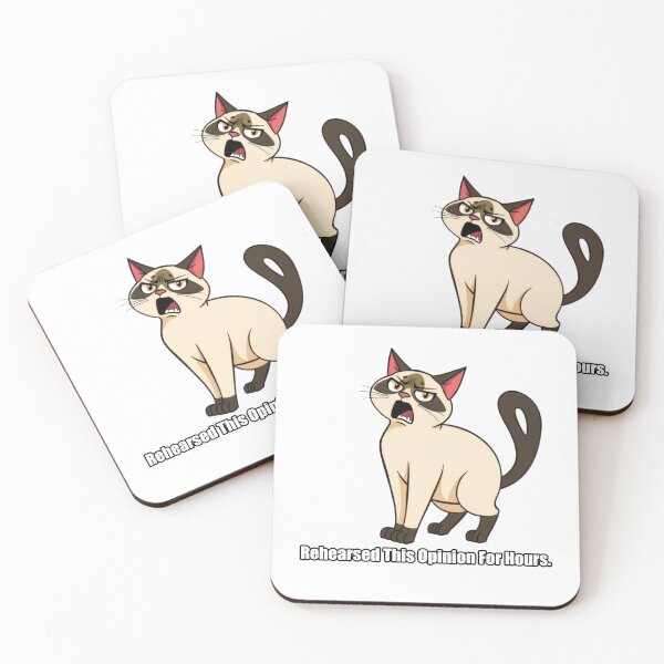 Item preview, Siamese Cat Sticker - Rehearsed This Opinion For Hours - Funny Siamese designed and sold by pawdrops.