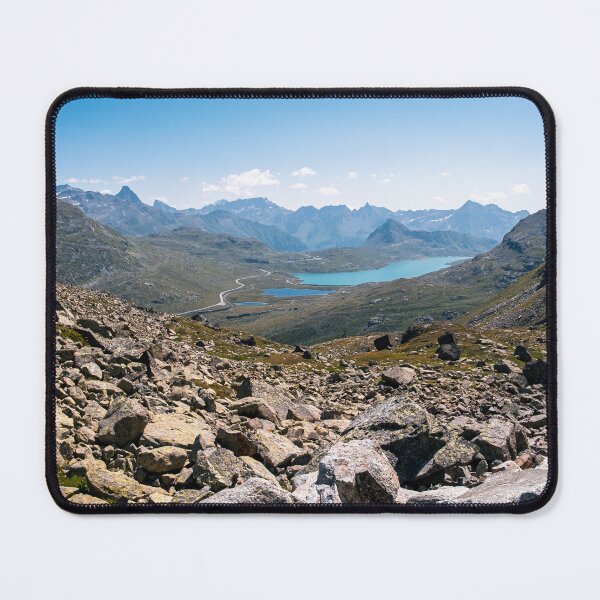 Item preview, Scenic alpine valley view of Lago Bianco from Diavolezza trail Engadin designed and sold by svanaerschot.