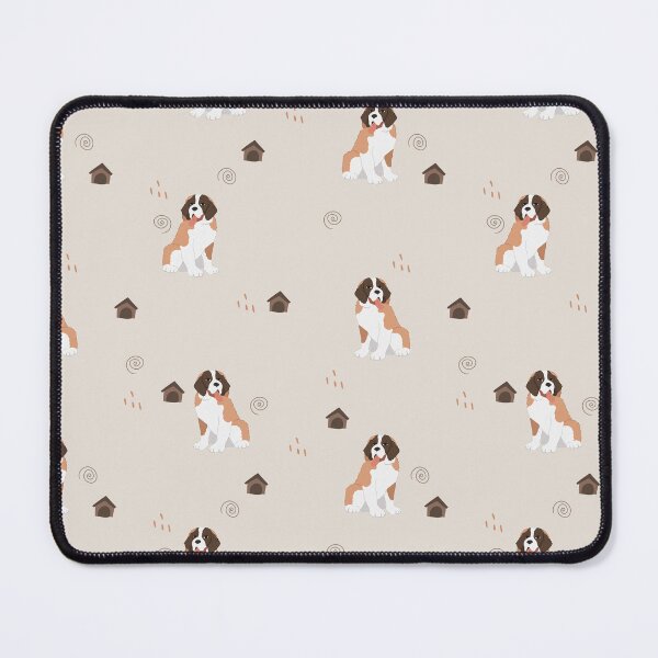 Item preview, Minimalist Flat Design Saint Bernard Dog Taupe Pattern designed and sold by svitlaarty.