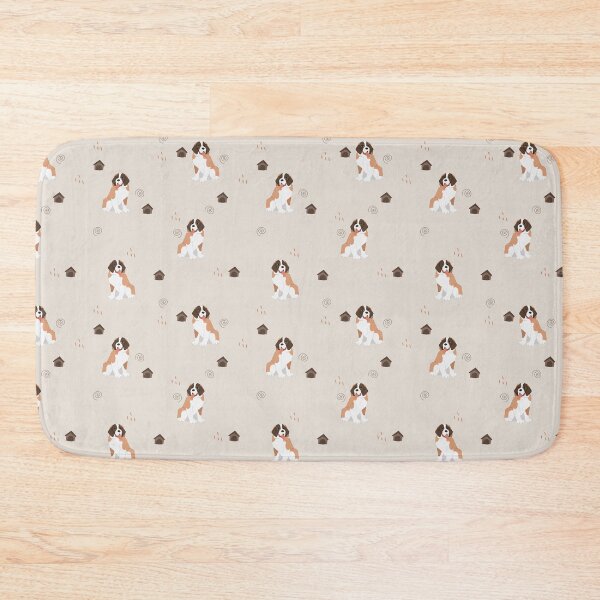 Item preview, Minimalist Flat Design Saint Bernard Dog Taupe Pattern designed and sold by svitlaarty.