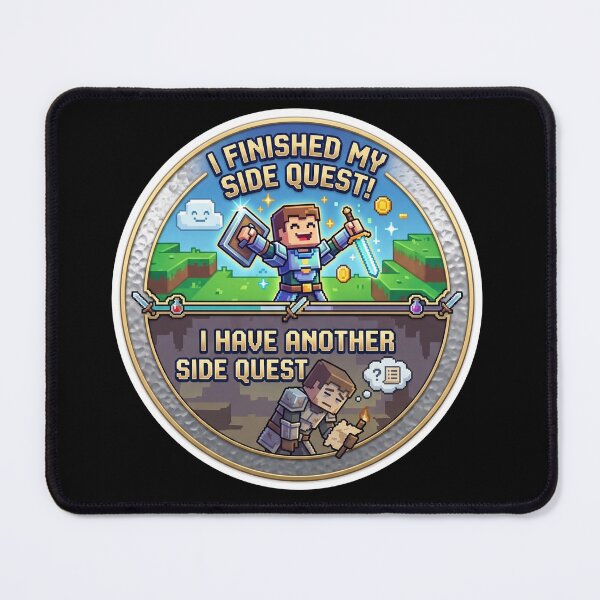 Item preview, The Neverending Side Quest - Funny RPG Gamer Meme designed and sold by LevelUpLad.