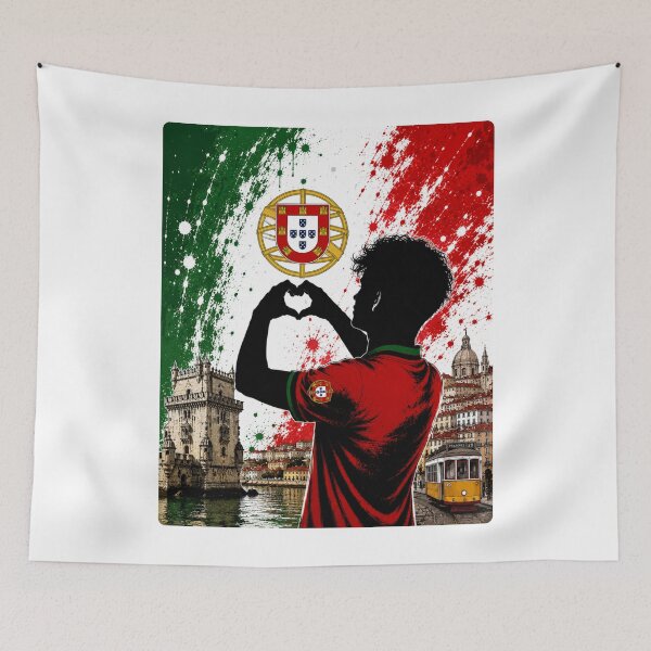 Item preview, Portugal Pride Heart Hands Art designed and sold by BagFactoryUK.
