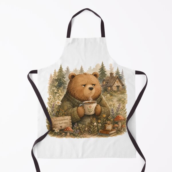 Item preview, Grumpy Bear Cottagecore - Cozy Introvert Aesthetic designed and sold by AbderraimArt.