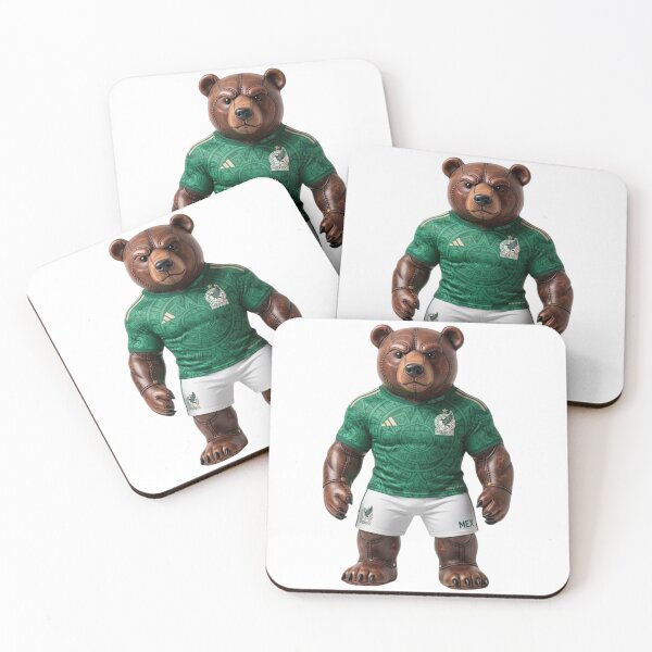 Item preview, Mexico World Cup 2026 Iron Teddy - Muscular Football Bear designed and sold by Woof-zil.