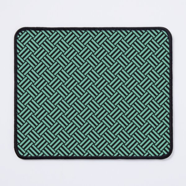 Item preview, Black and Pastel Green basket weave designed and sold by pattern-archive.