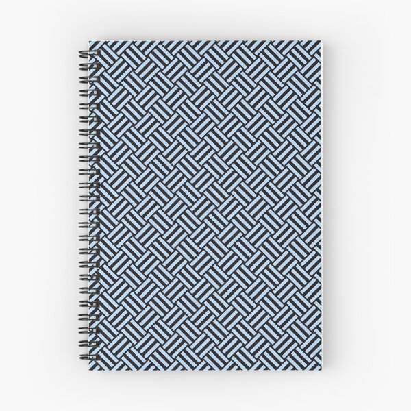 Item preview, Black and Ice Blue basket weave designed and sold by pattern-archive.