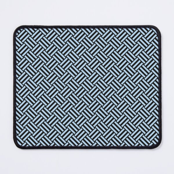 Item preview, Black and Ice Blue basket weave designed and sold by pattern-archive.