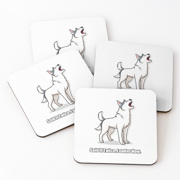 Item preview, Husky Sticker - Said It Twice Louder Now - Funny Husky Gift designed and sold by pawdrops.