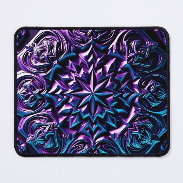 Artikelvorschau, Mystischer Mandala-Druck mit lila Rosenmuster entworfen und verkauft von IntelliMindDesigns.