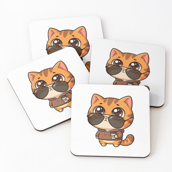 Item preview, Chibi Cool Cat Drinking Coffee designed and sold by kdonefive.