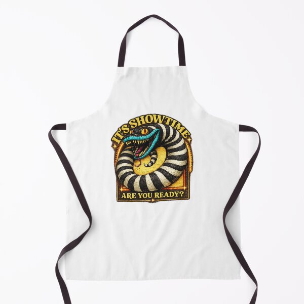 Item preview, It's Showtime Snake Design, Creepy Striped Serpent, Gothic Halloween Monster, Vintage Horror Graphic Tee designed and sold by Bigohobi.