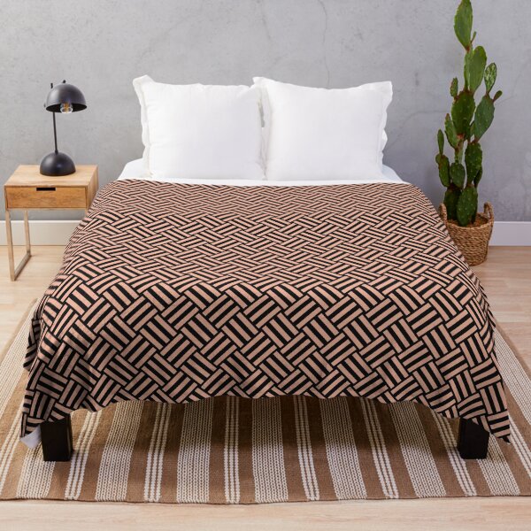 Item preview, Black and Peach basket weave designed and sold by pattern-archive.