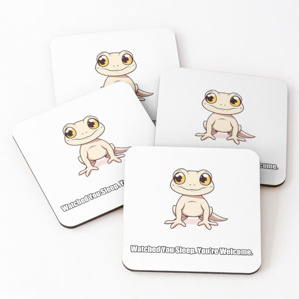 Item preview, Gecko Sticker - Watched You Sleep Youre Welcome - Funny Gecko Gift designed and sold by pawdrops.